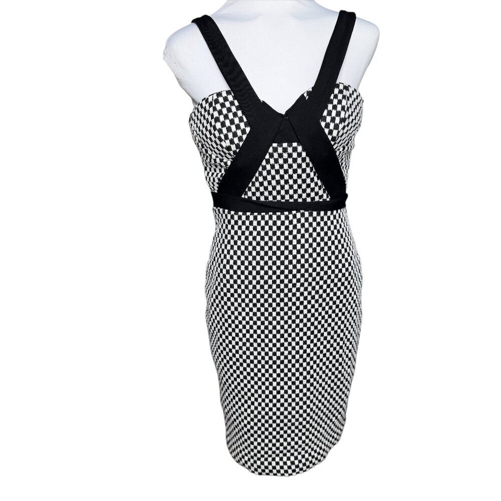 Rubber Ducky medium dress black white mod retro pinup